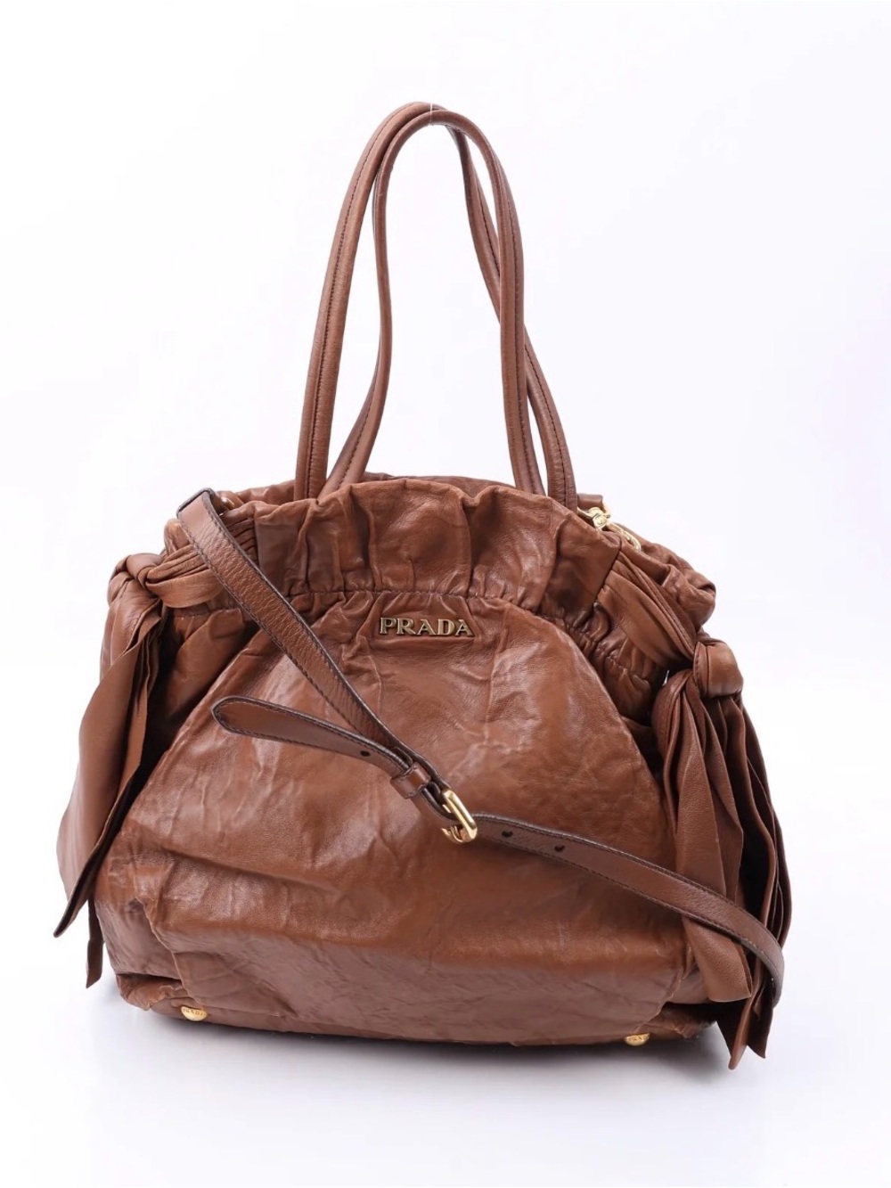 Prada Nappa Antique Bow Large Tote Bag